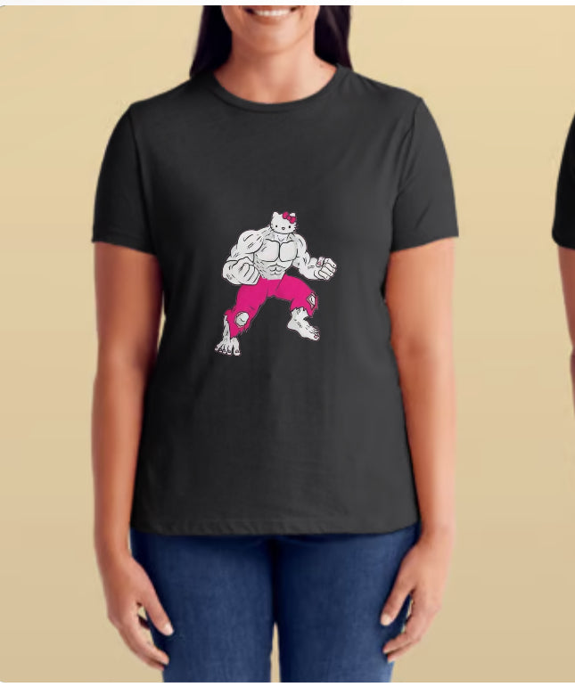 Muscle kitty t-shirt