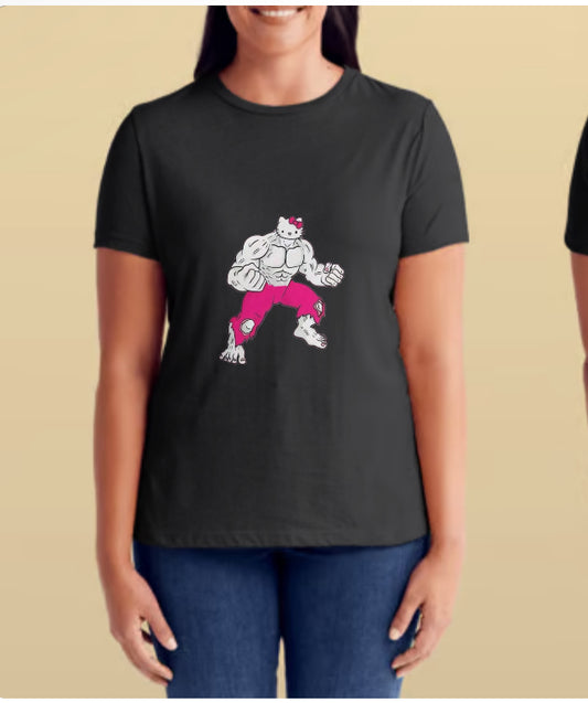 Muscle kitty t-shirt